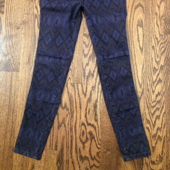 Free People Multi-Color Pattern Skinny Jeans Mid-Rise Colored Wash 28 x 30 - Picture 4 of 5